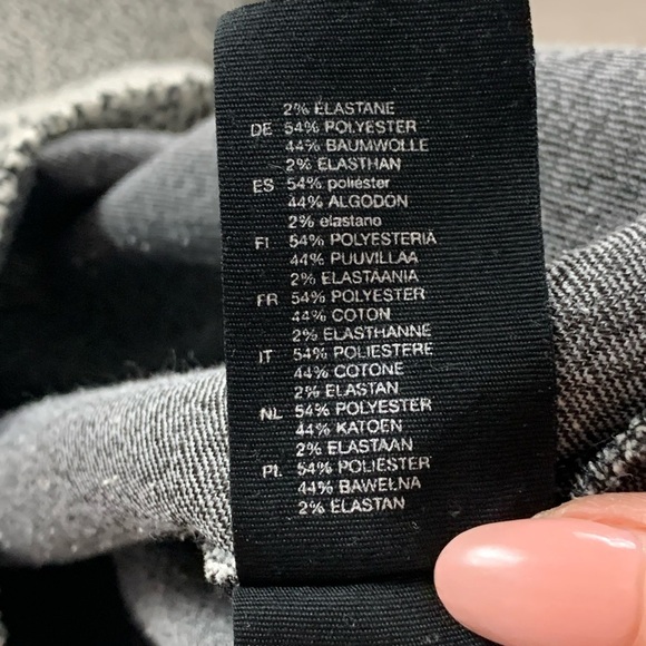 & Other Stories Textured Long Sleeve Black & White Dress - Picture 6 of 13